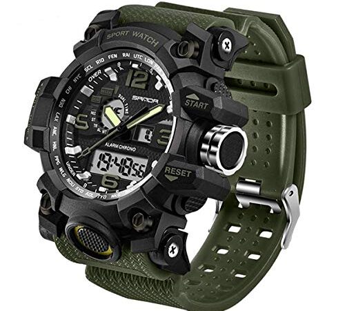 CHURACY ミリタリー ウォッチ 時計 サバイバルゲーム 生活 防水 デジタル アナログ 腕時計