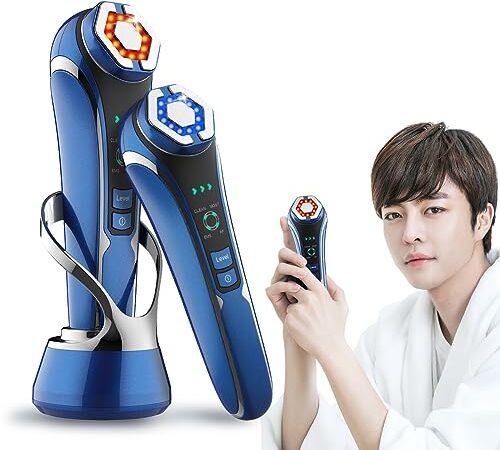 美顔器 EMS RF美顔器 美容器 イオン導入 イオン導出 LED光 温熱 多機能美顔器 4種類モード3段階レベル調整 汚れとり 毛穴 フェイスケア 目元ケア 首ケア 自宅エステ 家庭用美容器 男女兼用 プレゼント