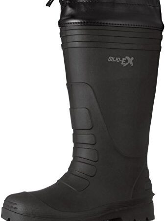 [ギリオ] レインブーツ 長靴 超軽量ハイブリッドEVA メンズ ロング丈 園芸 作業 ブラック 25.5~26.0 cm 3E