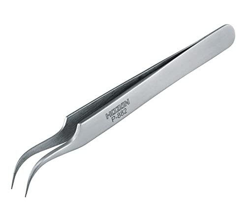 ホーザン(HOZAN) 先曲がりピンセット カーブタイプ 材質ステンレス 全長115mm 重量18g 開き幅7mm P-882