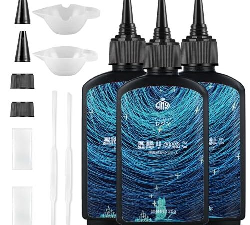JieMinya レジン液 大容量 360g 星降りのネコ UV-LEDレジン 高透明度