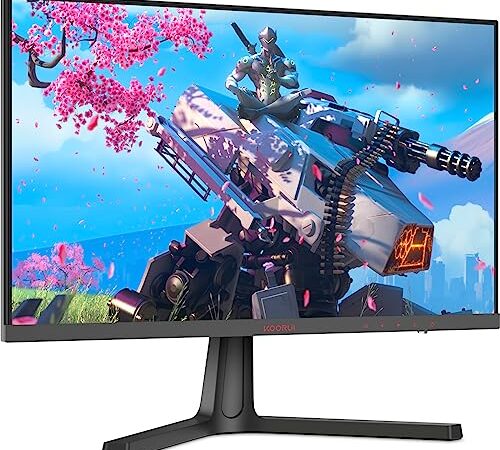 KOORUI 24E4 ゲーミングモニター 24 インチ フルHD 165Hz 1ms VAパネル 非光沢 FPS向き, AdaptiveSync対応, 傾き調節, HDMI X2 / DP/VESA, 144hz モニター