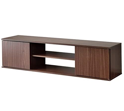 ottostyle.jp テレビ台 テレビボード 横幅120cm 【ウォールナット】 コンパクトなのにしっかり置ける 大型テレビ対応 耐荷重 20kg 扉収納 可動棚 大容量 スリム シンプル ロータイプ 省スペース