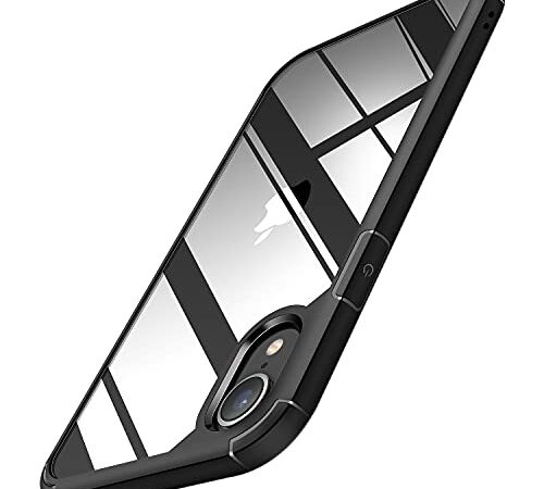 TENDLIN iPhone XR 用ケース クリア 薄型 黄変防止 耐衝撃 アイフォンXR対応 6.1インチ カバー （ブラック）