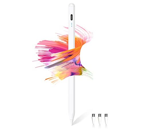 【2023最新 急速充電 全機種対応】タッチペンKINGONEスタイラスペン 極細 超高精度 ペンシル 電量表示/誤ON/OFF防止/磁気吸着機能対応 iPad/iPhone/Android/スマホ/タブレット用すたいらすぺん