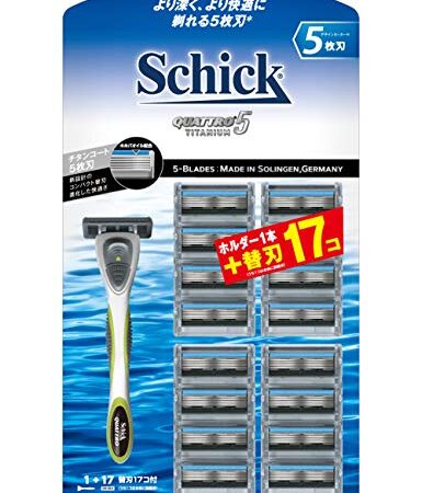 クアトロ5チタニウム クラブパック(ホルダー(刃付き)+替刃16コ) 髭剃り カミソリ
