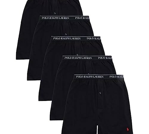[ポロ ラルフローレン] ニットボクサー トランクス 5枚セット パック メンズ 下着 Cotton Classic Fit NCKBP5 [並行輸入品]