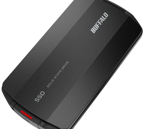 【Amazon.co.jp限定】バッファロー SSD 外付け 1TB USB3.2 Gen2 Type‐C 最大読出速度1050MB/秒 防塵防滴 IP55 耐衝撃 MIL‐STD ポータブル【 iPhone 15 15Pro Windows MacOS ChromeOS PS4 PS5 メーカー動作確認済み】SSD-PHP1.0U3BA/N
