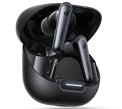 Anker Soundcore Liberty 4 NC (Blueooth 5.3) 【完全ワイヤレスイヤホン/ウルトラノイズキャンセリング 3.0 / ワイヤレス充電/マルチポイント接続/外音取り込み / 最大50時間再生 / ハイレゾ対応 / IPX4防水規格 / PSE技術基準適合】ブラック