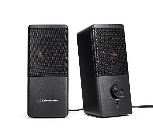 オーディオテクニカ AT-SP95 アクティブスピーカー PC タブレット レコードプレーヤー USB給電 省スペース設計 前面ヘッドホン端子 省電力 高出力