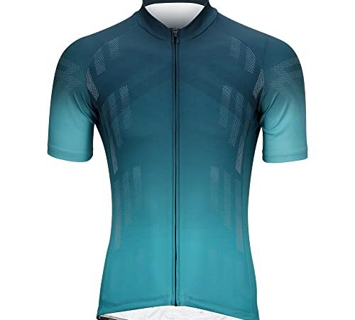 [Darevie] 【ダレビー】 サイクルジャージ メンズ 半袖 夏 サイクルウエア ランニングウェア ロードバイク 吸汗速乾 通気 薄手 グリン