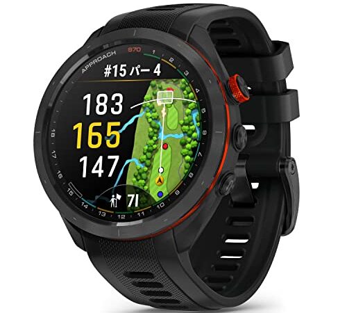 ガーミン(GARMIN) Approach S70 47mm Black AMOLED(有機EL)ディスプレイ搭載 ゴルフウォッチ GPSマップ Suica対応 バーチャルキャディ 010-02746-22 【日本正規品】