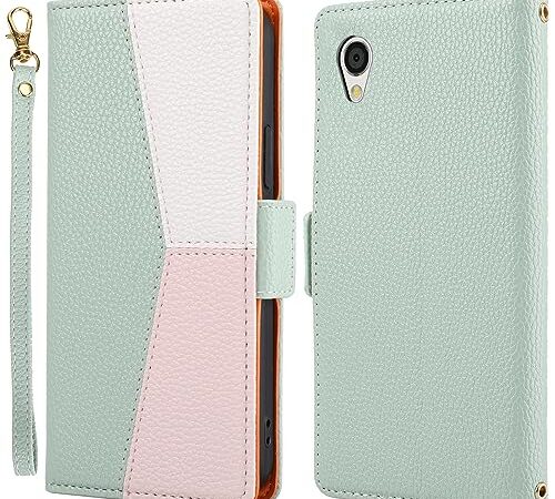 Grandoin SHARP AQUOS sense2 ケース sharp aquos sense2 SH-01L ケース 手帳型 カード収納 財布型 スタンド機能 AQUOS sense2 SHV43 SH-M08 ケース 開閉式 全面保護カバー 耐久性 Sense2 sh-01l shv43 ケース手帳型 高級なPUレザー 軽量 手触りのいい Aquos sense2 sh-m08 ケース 耐衝撃TPU素材 薄型 傷防止 シンプル お洒落 Sharp Aquos Sense 2 スマートフォンケース 5.5インチ 対応 - グリーン