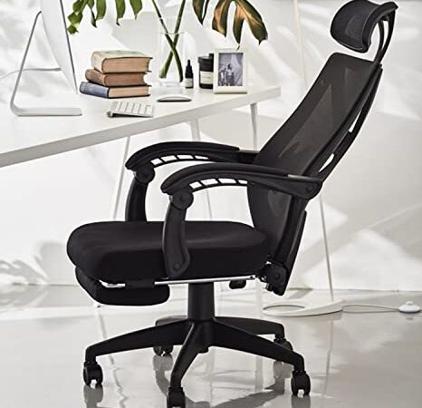 【ilooiloo】人間工学 オフィスチェア デスクチェア ハイバック リクライニング アームレスト 昇降機能 ヘッドレスト 在宅勤務 事務椅子 回転椅子 いす パソコンチェア PCチェア ゲーミングチェア (スポンジ内蔵クッション)