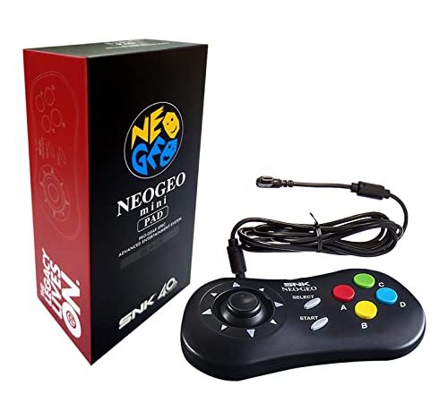 NEOGEO Mini PAD - 黒 NEO GEO Mini/NEO-GEO Arcade Stick Pro用 SNKクラシック有線ゲームコントローラ