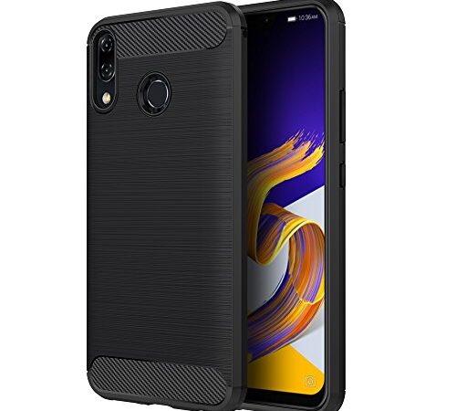 Simpeak ASUS ZenFone 5 ZE620KL 対応 ケース ZenFone 5/5Z/ZE620KL/ZS620KL 適応 炭素繊維保護カバー TPUスマホバンパー 軽量 防指紋 脱装簡単 6.2インチ