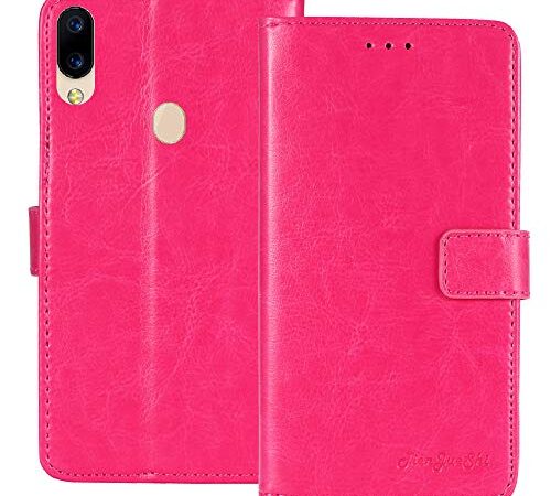 TienJueShi ブルー ビジネス レトロ 耐汚れ スタンド 財布 レザー 合皮 カード収納 カバー ケース ポーチ 手帳型 UMIDIGI A3 5.5 inch