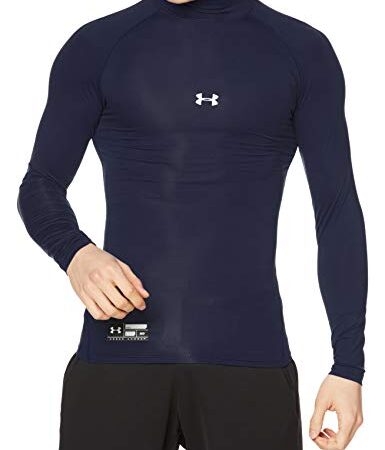 [アンダーアーマー] 野球ベースレイヤー UAヒートギアアーマー コンプレッション ロングスリーブ モック メンズ Midnight Navy / / MD