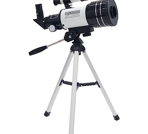UPstore 天体望遠鏡 最大倍率150倍 天体観測 自然観察 屈折式 三脚付き 軽量仕様 角度調整 上下80度、左右360度 15倍～150倍