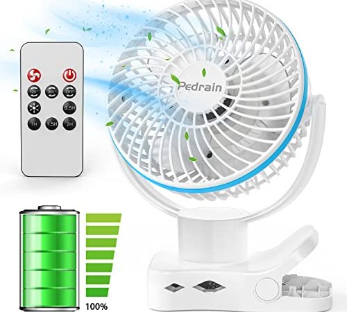 usb扇風機【2023年新機型】360度自動首振り 卓上扇風機 クリップ 壁掛け 吊り下げ usbファン 小型 静音 ミニ扇風機 超強風 風量4段階調節 アロマ対応 TYPE-C 充電式 スマート急速充電対応 長時間連続使用 卓上ファン リモコン LEDライト付き キャンプ アウトドア 熱中症対策