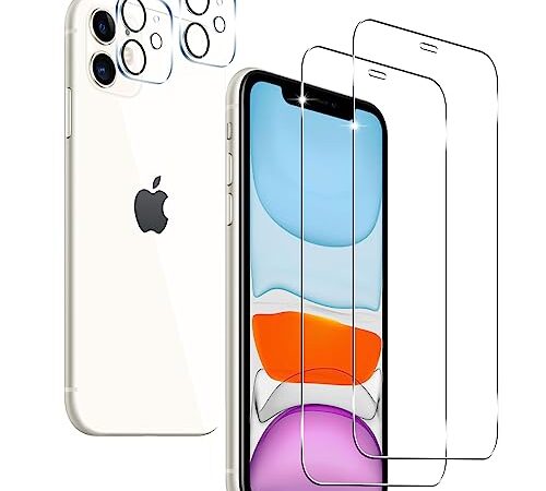 【2+2枚セット】 対応 iphone 11 ガラスフィルム + カメラフィルム 【日本旭硝子 硬度9H】 対応 アイフォン11 フィルム 強化ガラス 液晶 保護フィルム 3D Touch対応 、高透過率 、気泡ゼロ 、厚さ0.26mm超薄型 、飛散防止 、高感度 、衝撃吸収 、指紋防止 、ラウンドエッジ加工 、簡単貼り付け