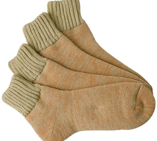 [ホカロン] 履く カイロ 靴下 メンズ 2P ソックス 厚手 暖かい ショート丈 裏起毛 発熱加工 防寒 紳士 2足組 2A1-1188 24-26cm B2-キャメル引き揃え-25
