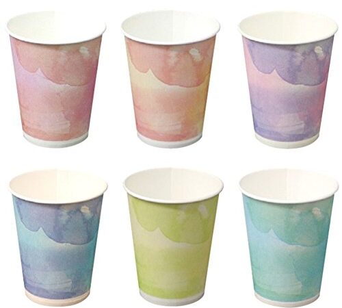 大黒工業 フレッシュメイト 紙カップ アクア 9オンス 50個入 6色アソート 6403460