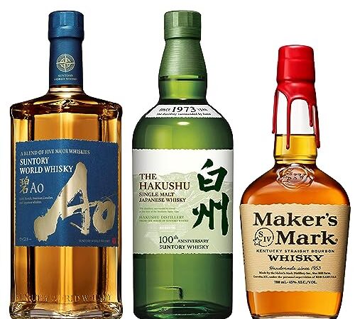 【Amazon.co.jp限定】白州・碧・メーカーズマークセット [ ウイスキー 日本 700ml×3本 ]