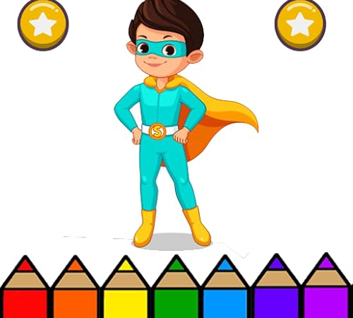 Coloring Book Super Heroes Steel for kids