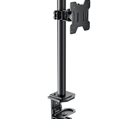 HUANUO モニターアーム ディスプレイアーム 1画面 シングル 10～32型 耐荷重1～8kg VESA75×75mm/100×100mm グロメット&クランプ式 多角度調節可能