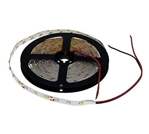 ノーブランド品 LEDテープライト 白ベース 5m 300連SMD 正面発光 12V ホワイト