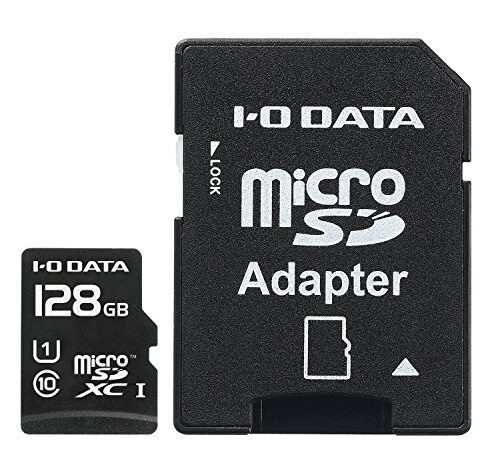 アイ・オー・データ microSDカード 128GB UHS-I(スピードクラス1)/Class10対応 Nintendo Switch動作確認済 ドライブレコーダー向け 耐X線 変換アダプター付 日本メーカー EX-MSDU1/128G