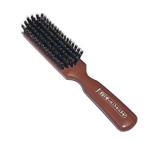 ベスVESS 【日本製】 老舗業務用メーカーが作る 美容師さんの天然豚毛100％【地肌の痛くないブラシ】 アウトレット (6行)JI13