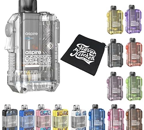 【X】 aspire GOTEK X (ゴーテック/ゴテック)＋FlavorKitchenオリジナルミニポーチセット/VAPE(ベイプ)スターターセット (【X】Transparent（Clear）)