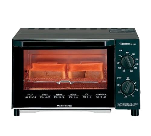 象印マホービン(ZOJIRUSHI)【Amazon.co.jp限定】象印 トースター オーブントースター こんがり倶楽部 80~250℃温度調整機能付き 2枚焼き サイズ約38.5×27×23cm ブラック EQ-AM22-BA