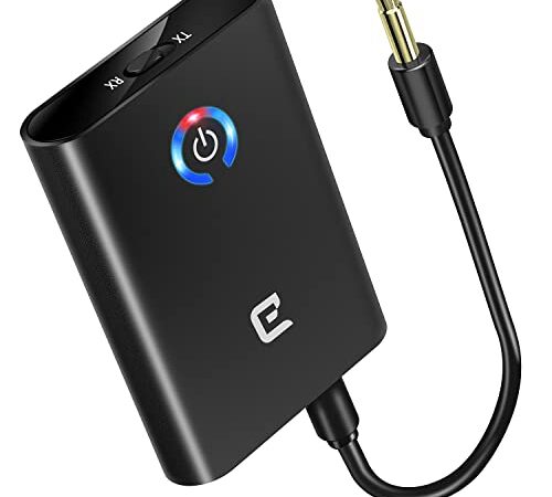 Eletoker Bluetooth 5.2 トランスミッター レシーバ ー aptX-Adaptive aptx-LL aptX HD 対応 小型 低遅延 受信機 送信機 一台二役 2台同時接続 ブルートゥース トランスミッター