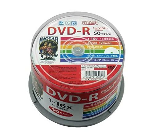 MAG-LAB HI-DISC 録画用DVD-R HDDR12JCP50 (CPRM対応/16倍速/50枚)